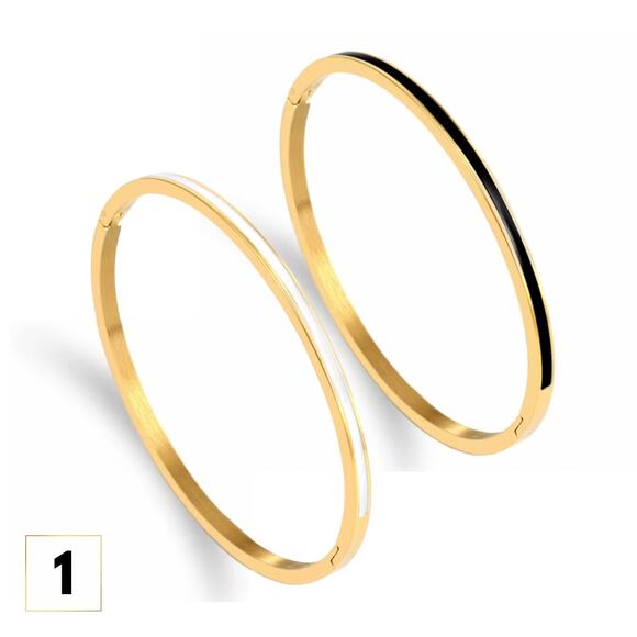 Eternity Bracelet Collection - Stainless steel Non-Tarnish Sleek Gold - Picture 3 of 7